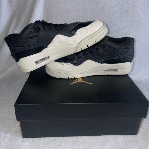 Nike Air Jordan 4 RM Black/Light Bone-Dark Grey FQ7938-001 Grade-School Size 4Y - Picture 2 of 12