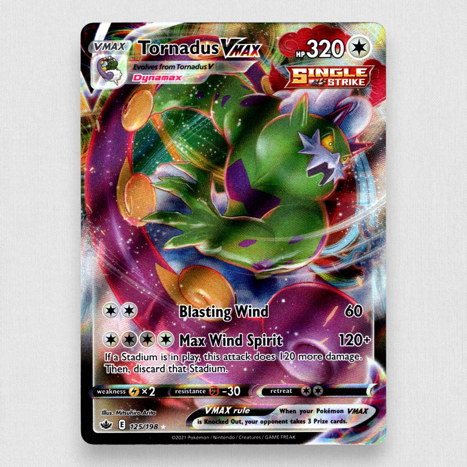 Tornadus VMAX 125/198 SWSH06: Chilling Reign  Ultra Rare Pokemon TCG NM