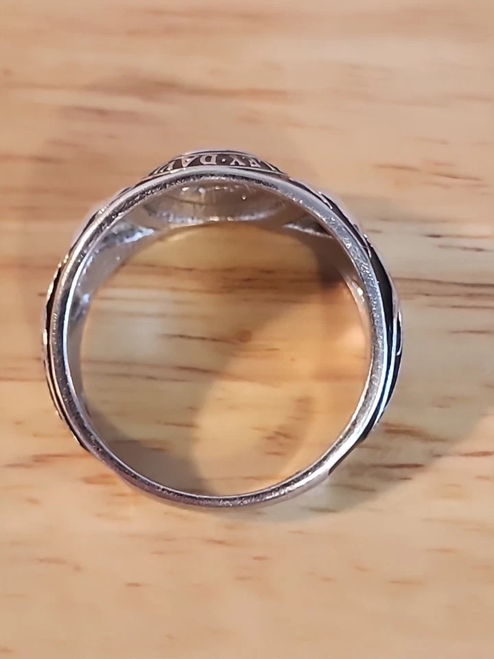 Anillo de acero inoxidable para hombre Harley-Davidson Willie G talla 13 Foto 3 de 3