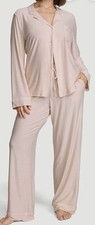 NWT WOMEN'S VICTORIA'S SECRET SUPERSOFT MODAL Pink L/S 2 PC PJ SET SZ XL X-Long