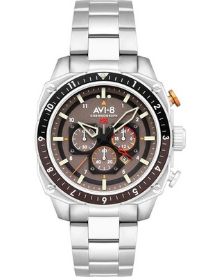 AVI-8 AV-4100-33 Hawker Hunter Dual Time Chronograph 43mm 5ATM GMT Quarz Herr...