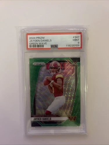 2024 Panini Prizm - Rookies Jayden Daniels #347 Green Wave Prizm (RC)