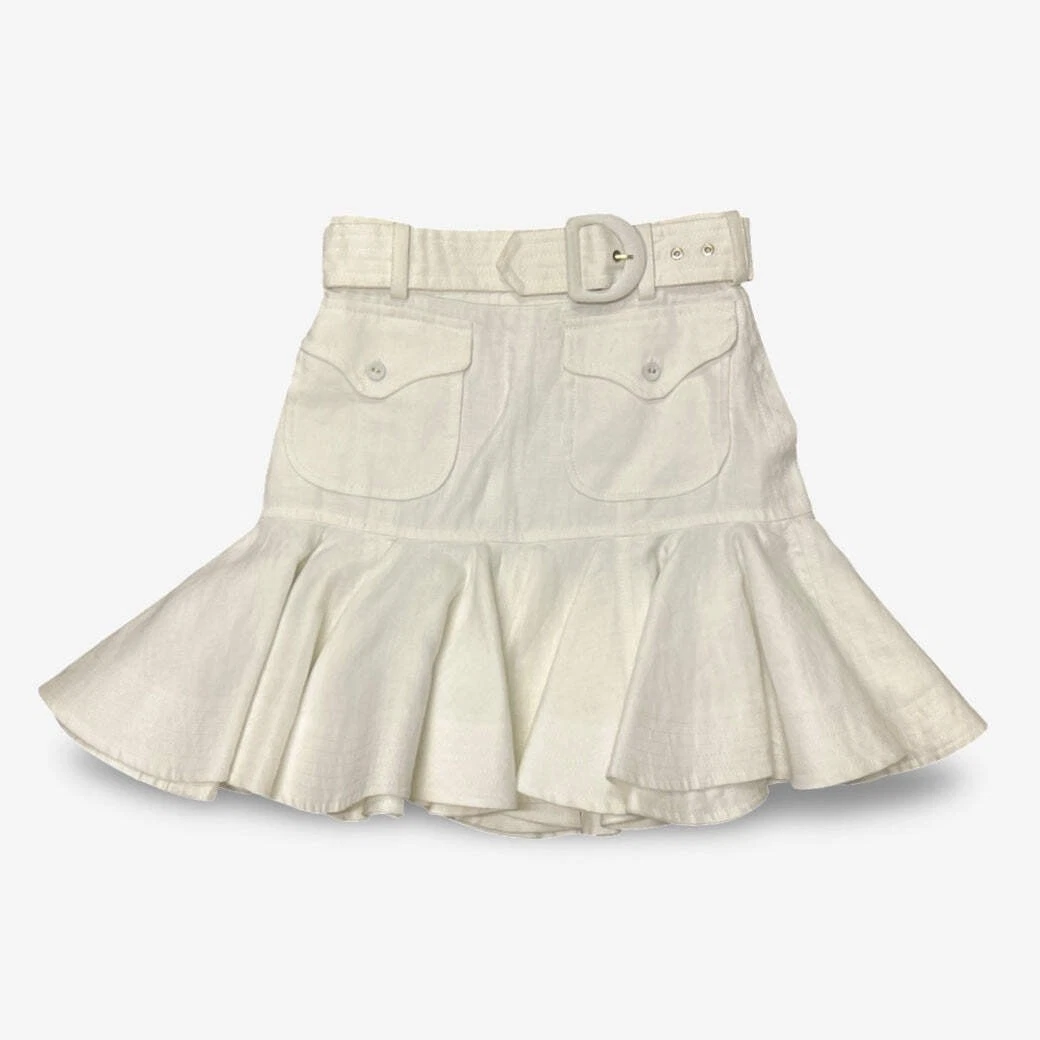 Zimmermann White Linen Belted Skirt, Size 0
Opens in a new window or tab