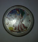 2001 American Eagle Walking Liberty Silver Dollar Colorized .999 Silver!