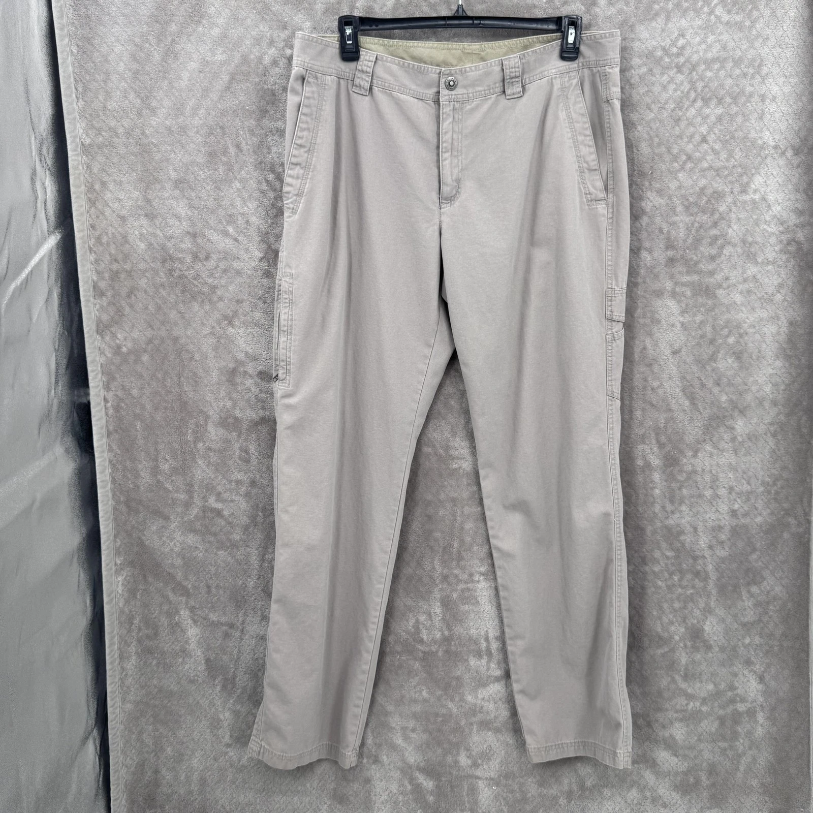 Columbia Pants Mens 38x34 Tan Khaki Cargo Cotton Regular Outdoor Hiking Travel