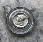 1916 SILVER MERCURY DIME IN BU CONDITION. FIRST YEAR.