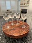 Waterford Crystal Stemware COLLEEN Hock Wine Glasses - Set of Four Vintage Dine