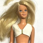Vintage 1970s Ideal Tuesday Taylor OG Off-White Swimsuit Top w/Gold Accent ~ VGC