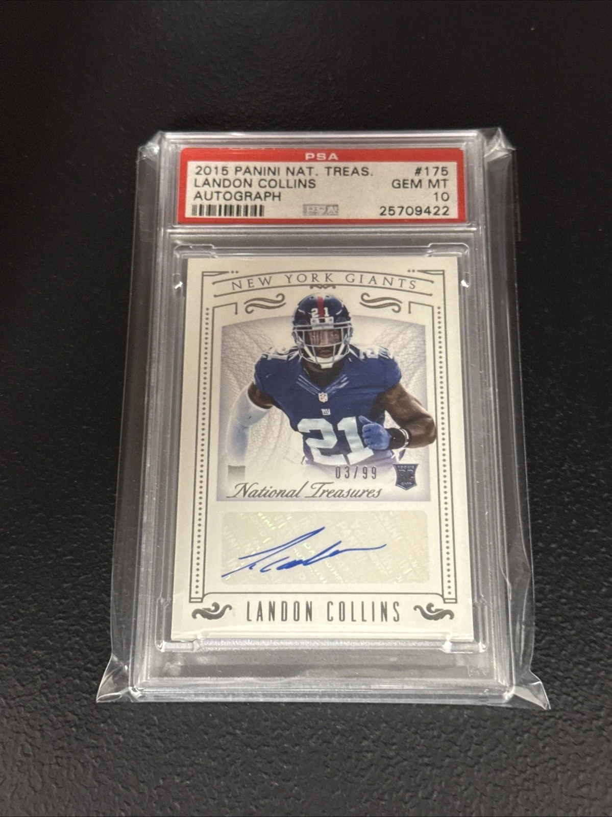 Landon Collins Panini National Treasures #175 Autograph