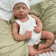 Lifelike Floppy Silicone Reborn Baby Cuddly 20" LouLou Newborn Doll Girl Gift