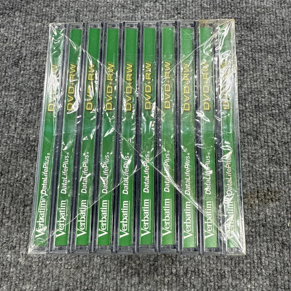 10 Pack Verbatim DVD+RW DVD+Rewriteable 1x-2.4x 4.7GB Data 120 Min Vide SEALED - Image 4 of 4