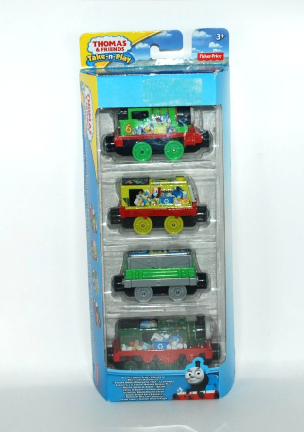 Thomas & Friends Take n Play Sodor's Green Team Set of 4 Vehicles - Box Marked