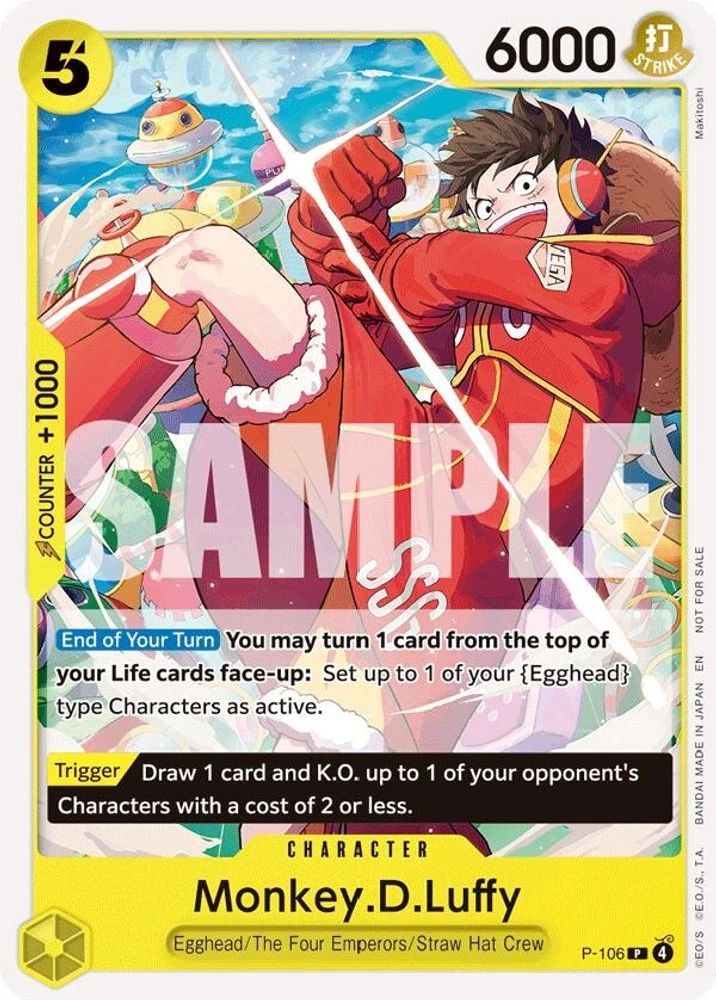 Monkey.D.Luffy P-106 One Piece Promotion Cards for sale | eBay