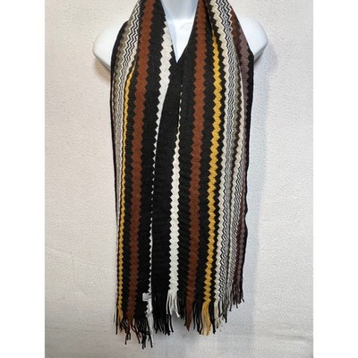 Missoni for Target 20th Anniversary Scarf Zigzag Wool Blend Multicolor Fringed