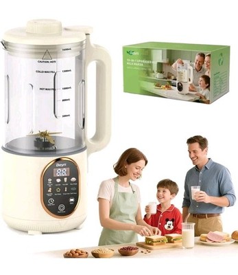 Beyn 10-in-1 Automatic Nut Milk Maker Machine, 60oz Large large, White .