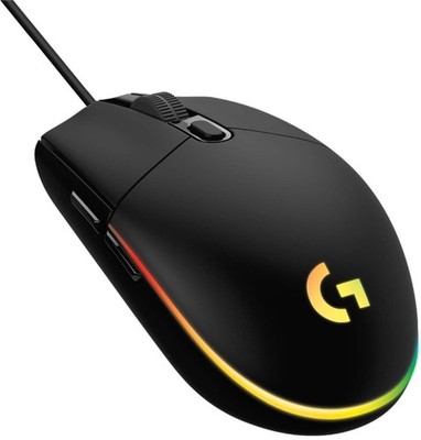 Logitech G102 Wired Gaming Mouse, 8000 DPI, 6 Programmable Buttons, RGB, Black