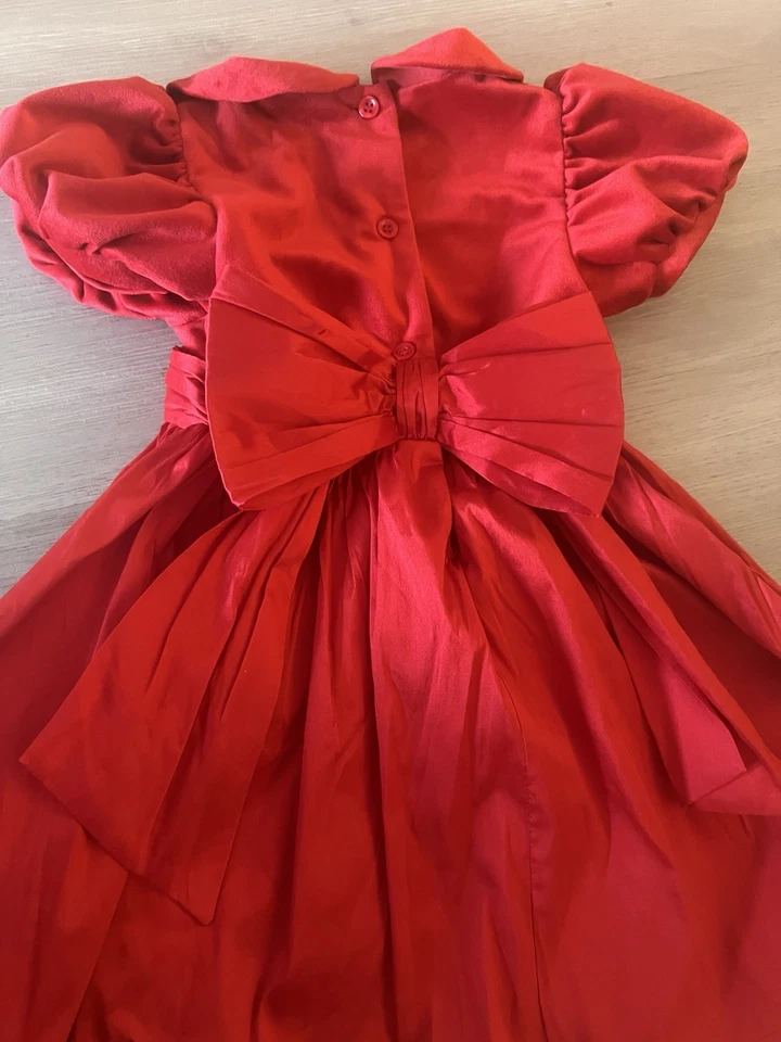 Next Vestido de terciopelo rojo con lazo talla 2-3 Foto 4 de 4