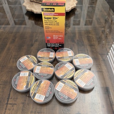 (10 pack) I Scotch 3M Super 33+  Vinyl Electrical Tape 06133  I 52FT I BLACK NEW