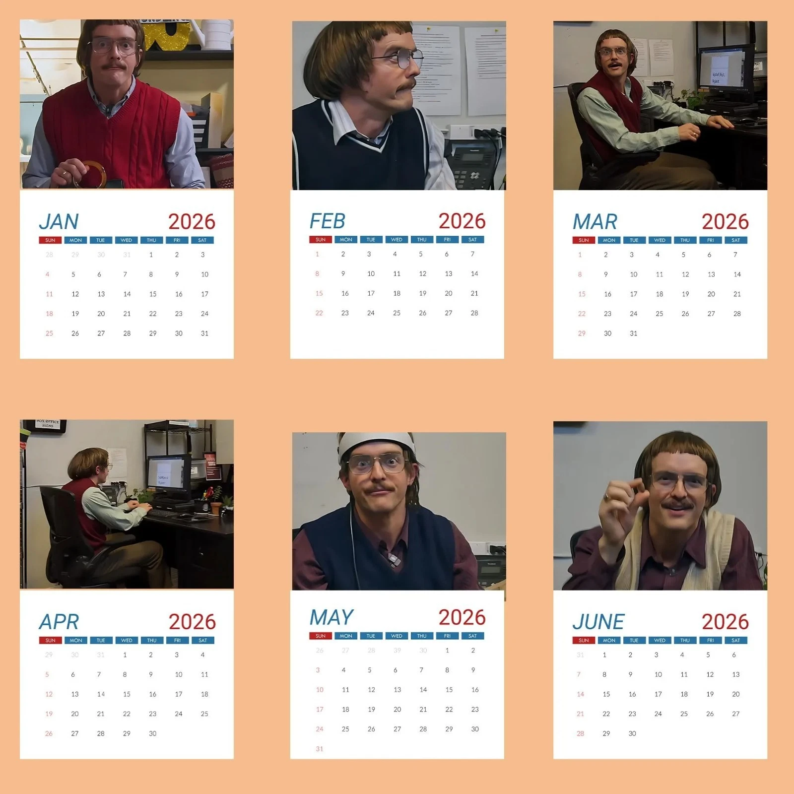 Do It Lady 2026 Wall Calendar, Jay Renshaw Meme Funny Character Comedy Planner