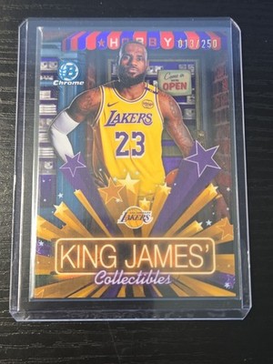 2025-26 Bowman Chrome LEBRON JAMES Hobby Stars King James HS-13 Purple /250 RARE