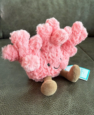 Jellycat Amuseables Coral Plush Soft Toy Cute Sea Life Keychain