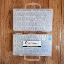 Kat Scrappiness Embellishment Organizer 64 Storage Containers Scrapbooking Beads