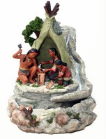 Juliana Indoor Water Fountain Native American Indians Ornament Sculpture Gift Juliana Indoor Water Fountain Native American Indians Ornament Sculpture Gift