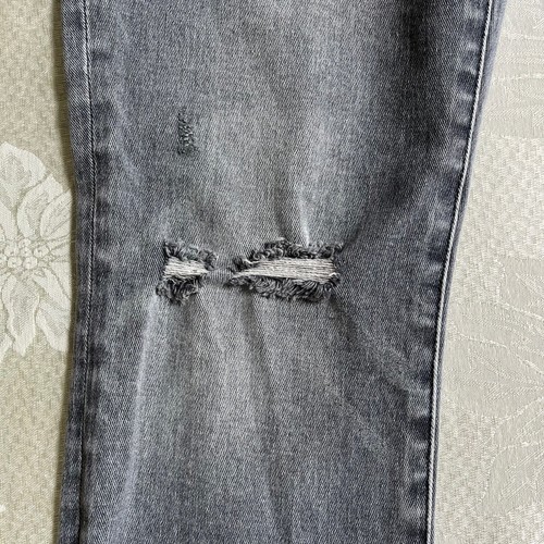 CAbi High Rise Skinny Distressed Destroyed Jeans Stretch Denim Grey Size 4 - Picture 5 of 14