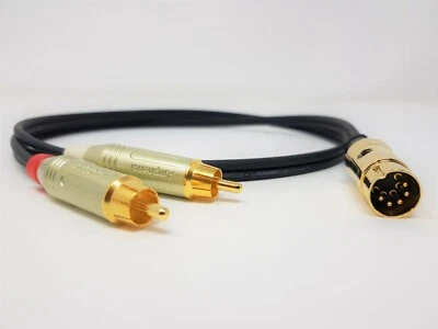 FUTUREBEAT MEDIA NAIM B&O QUAD Input Cable 5 Pin Din to 2 x RCA Phono Male Plugs Aux Lead 1m