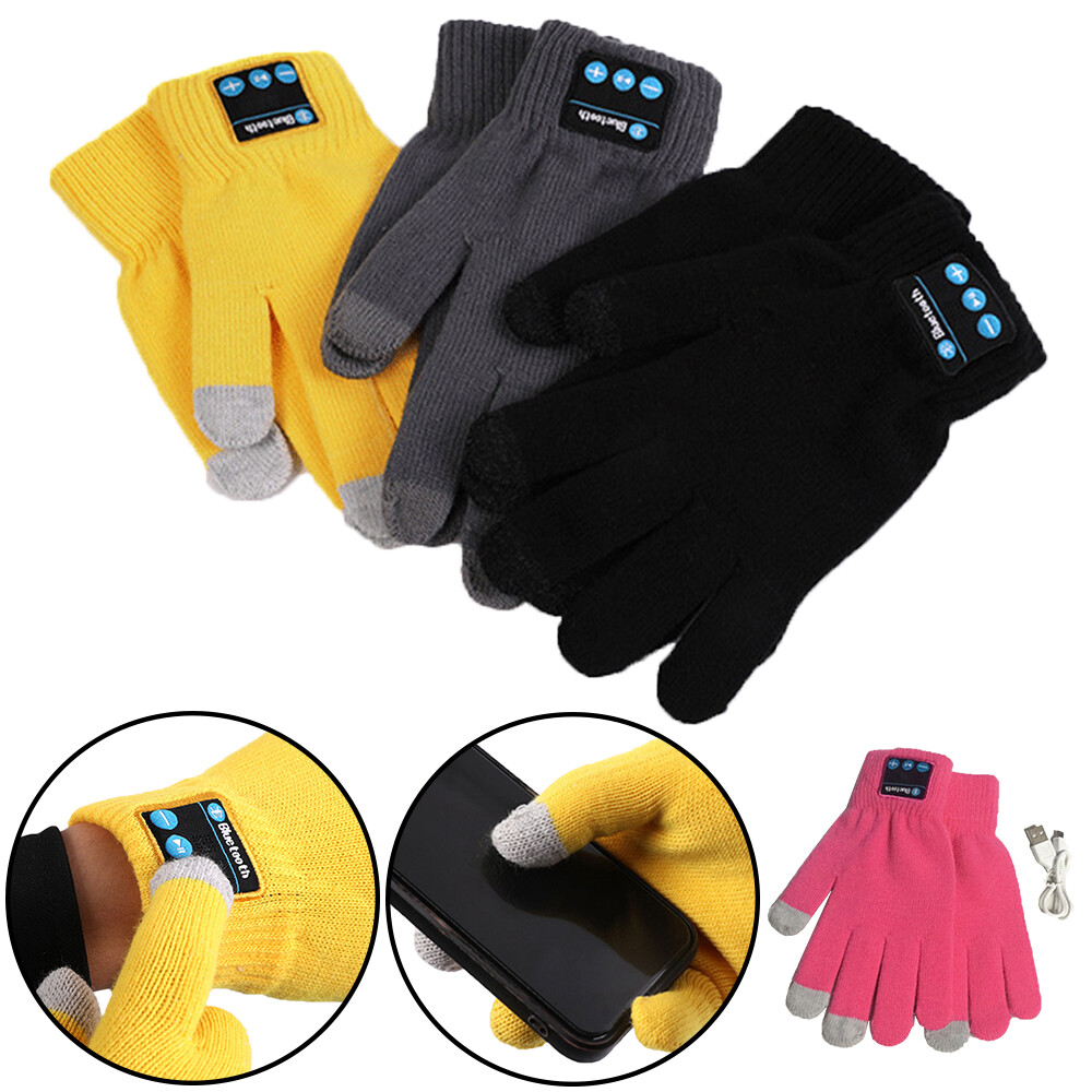 Smart Phone Touch Screen Gloves Winter Thicken Warm Full Finger Bluetooth  Gloves