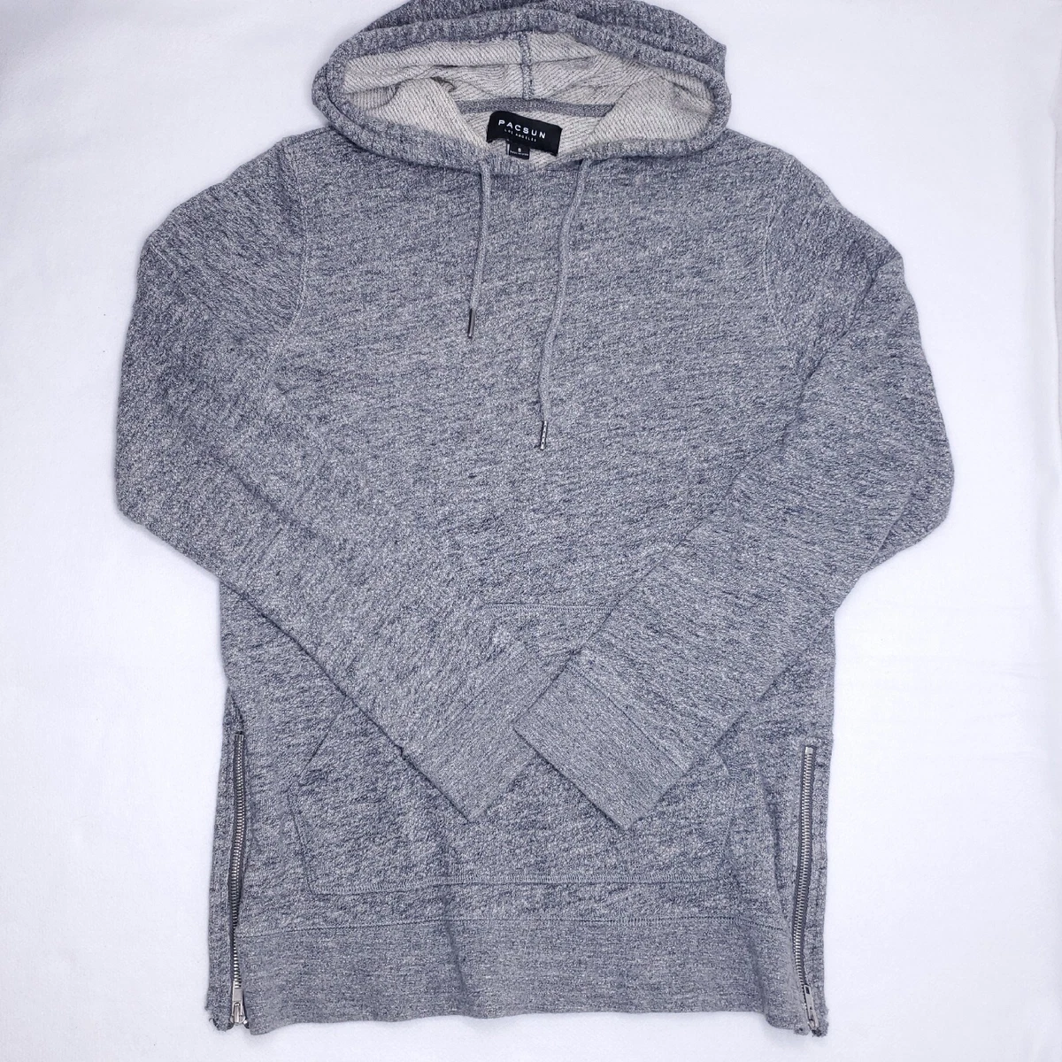 PacSun Hoodie Mens Size Small Gray Zip-Side Lightweight Pullover Sweatshirt  | eBay