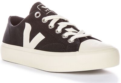 Veja Wata II Low Organic Cotton Rubber Sole Womens Sneaker In Black US 5 - 10