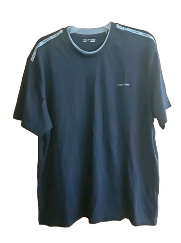 Calvin Klein Men 100% Cotton w/Logo Shoulder Crew Neck T-Shirt Black SZ XL New - Picture 5 of 11