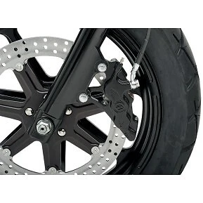PERFORMANCE MACHINE Black Contrast Cut Six-Piston Brake Caliper 13" Left Front - Image 3 of 3