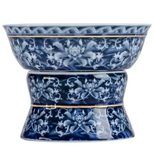 Chinese Traditions Blue  Porcelain Filter Tea Strainer Kung Fu Tea Set
