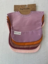 Tiny Twinkle Mess-Proof, Waterproof Baby Bib (5 pack) 6-24 months