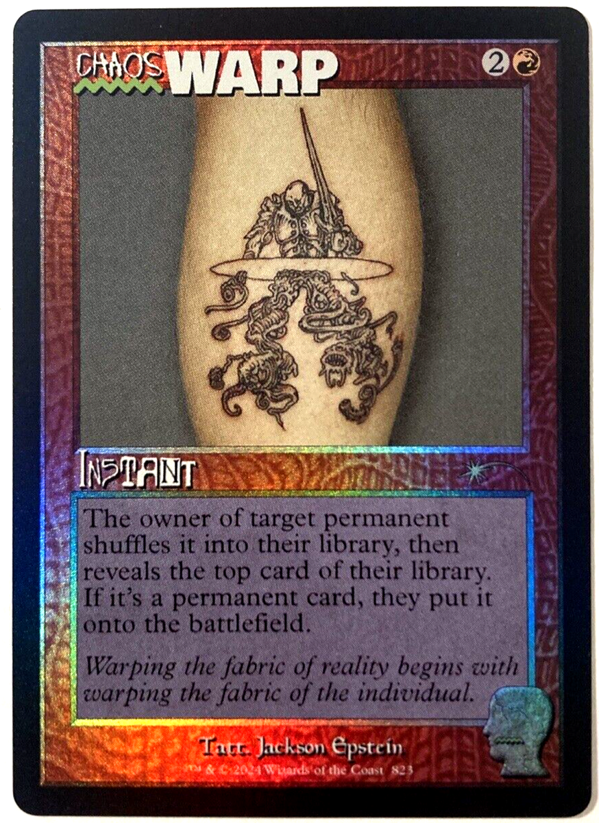 MTG Chaos Warp RAINBOW FOIL Secret Lair Drop Brain Dead 823