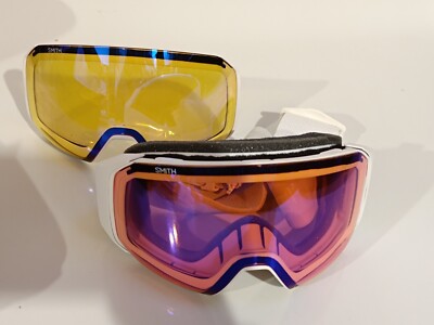 Smith 4D MAG S Schneebrille White Vapor - Rose Flash/Storm Yellow Flash