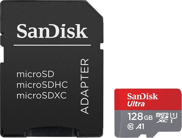Tarjeta de memoria Sandisk Ultra 128 GB MicroSD de alta velocidad clase 10 para teléfonos inteligentes