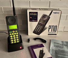 Vintage 1993 NEC P110 Portable Cellular Mobile Cel Phone COOL CLUNKY - Powers ON