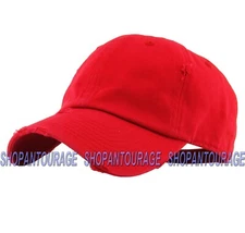 Kbethos KBE-Vintage Plain Adjustable Distressed Unisex Baseball Trucker Cap Hat