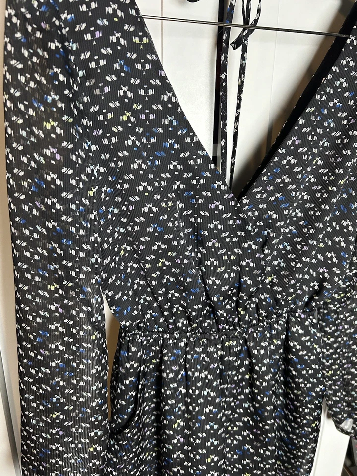 Женский комбинезон бохо BCBGeneration с длинными рукавами прозрачный размер XS - Изображение 4 из 4