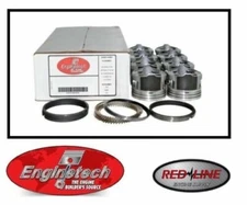 Flat Top Pistons Set with Moly Rings for 2010-2014 Chevrolet GMC Gen IV 5.3L