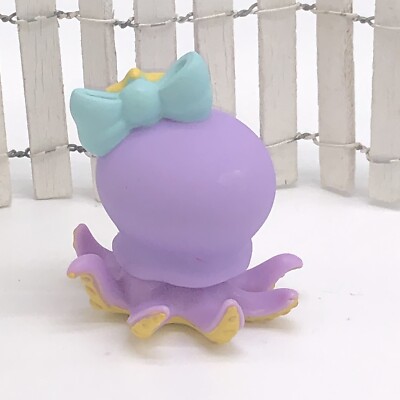 Littlest Pet Shop LPS #1309 - Pieuvre Violette Aux Yeux Verts Et Noeud Bleu - Occasion Hasbro