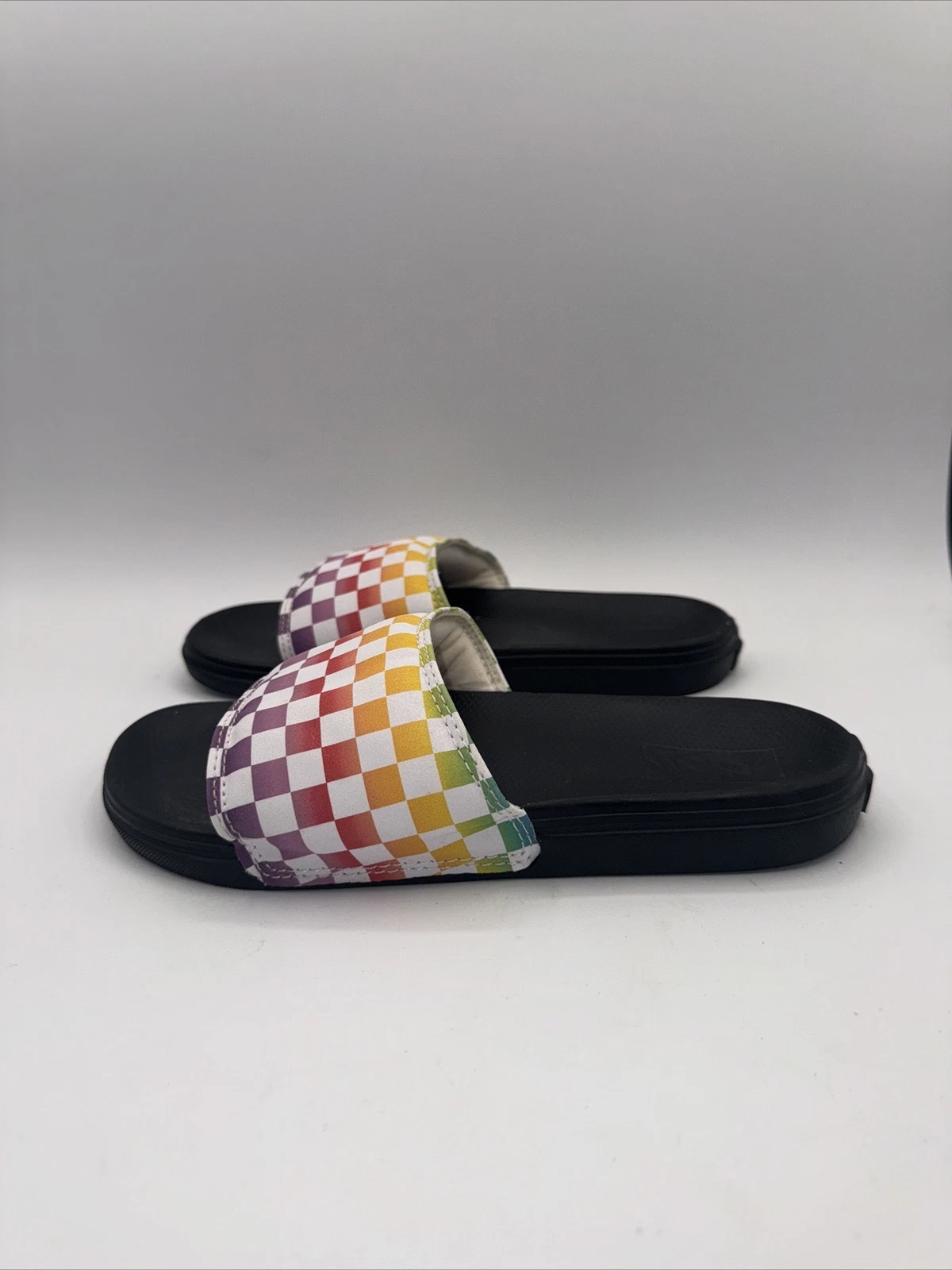 Vans Slides Junior Taglia 5 Arcobaleno Fuori Muro Checker
