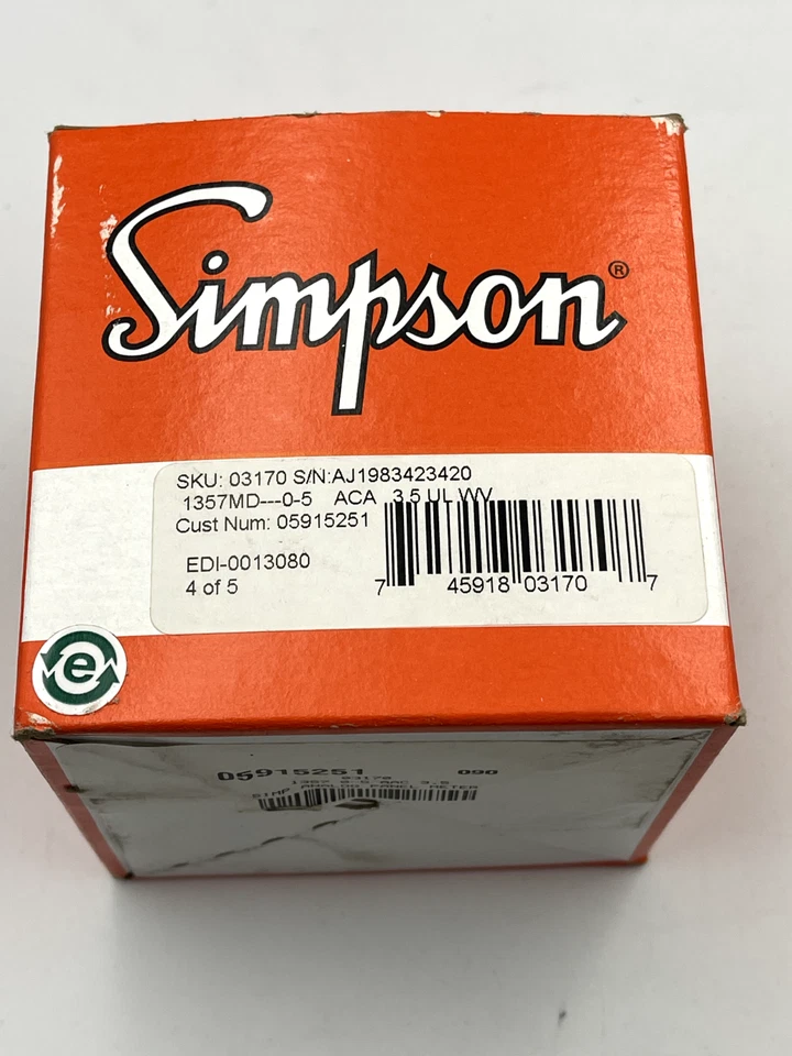 Simpson 03170 1357MD-0-5 Analog Panel Meter - Image 2 of 4