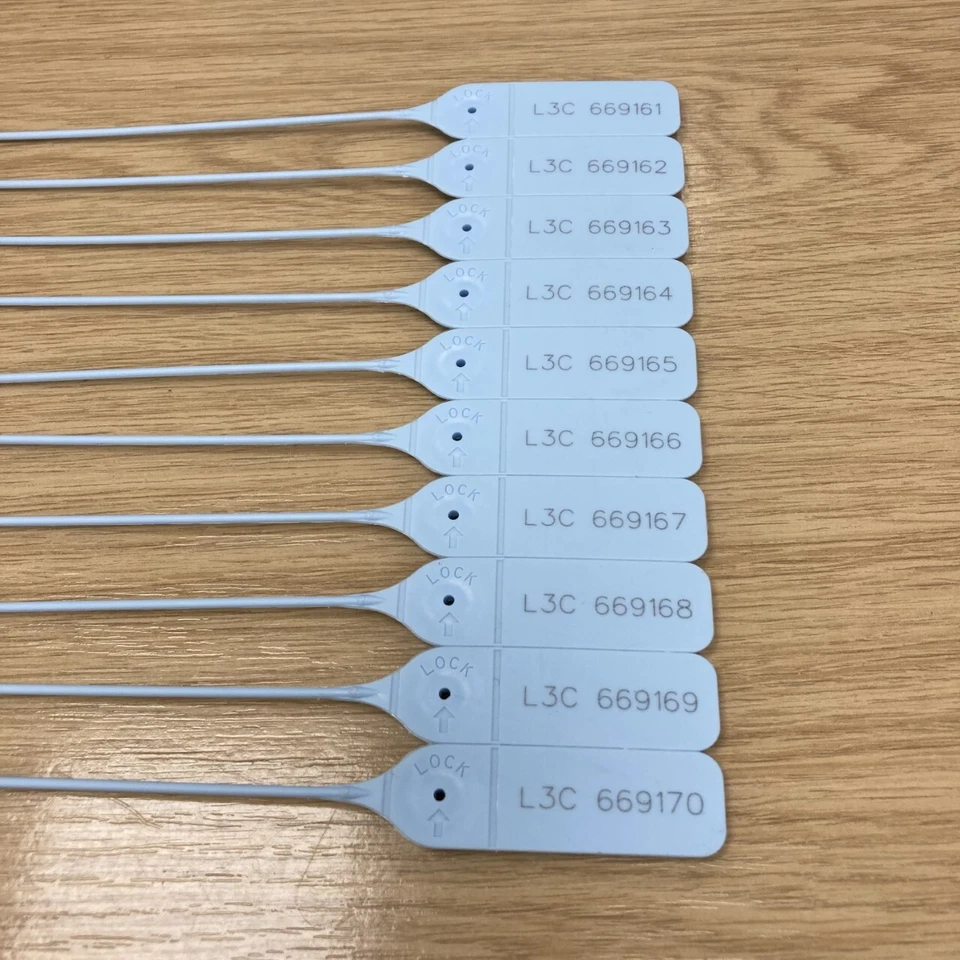 TEW Plastic Serialised Security Seal for Meter Terminal Covers (10's) - TEWPMS