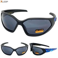 Classic Biker Motorcycle SPORTS WRAP AROUND Cycling SUN GLASSES Blue Camouflage