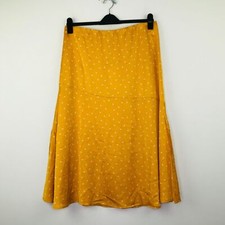 Matilda Jane Good Hart L Skirt Yellow Midtown Midi Side Slit Floral NWT CN26
