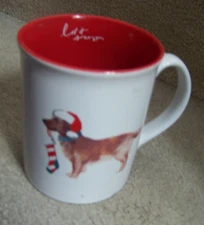 Golden Retriever Christmas Stocking mug ceramic dog coffee cup